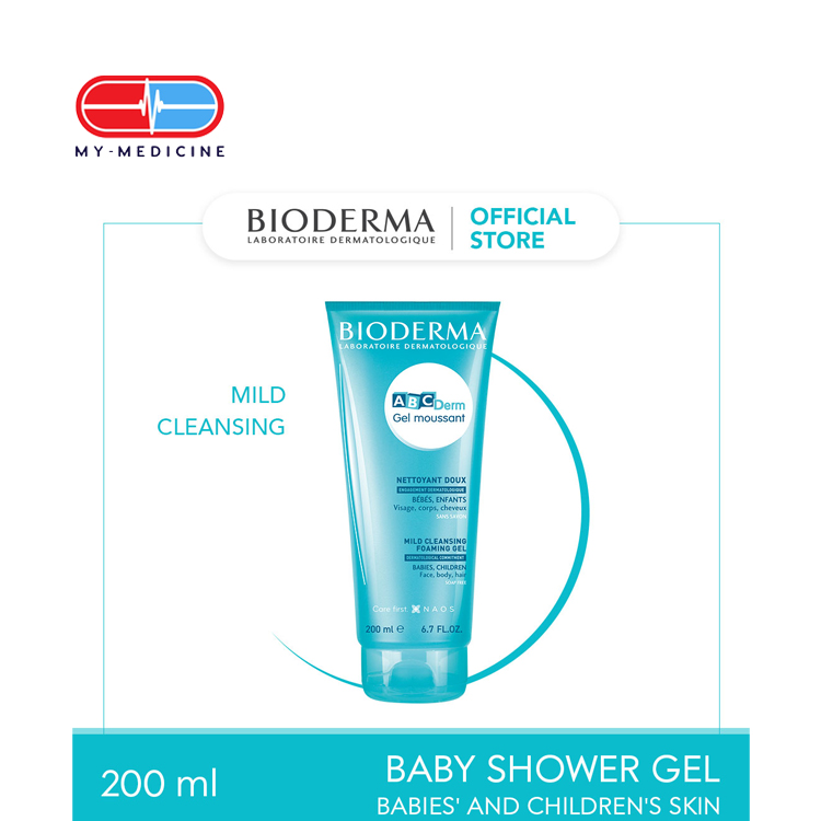 Bioderma ABCDerm Gel Moussant Ultra-Gentle Soap-Free Face and Body Cleansing Gel (Babies and Children Skin) - 200 ml