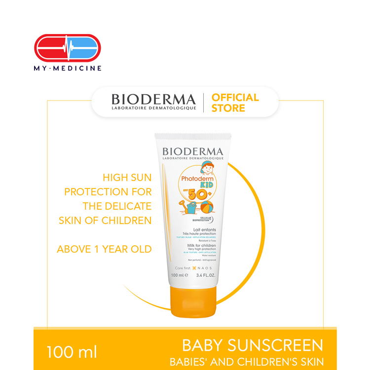 Bioderma Photoderm Kid Lait SPF 50+ Baby/Children Sunscreen for Face and Body (Above 1 year) - 100 ml