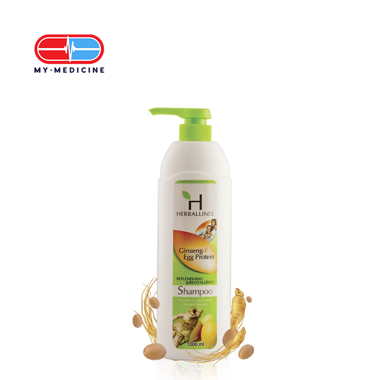 Herballines Replenishing & Revitalizing shampoo (Ginseng & Egg protein) 1000 ml